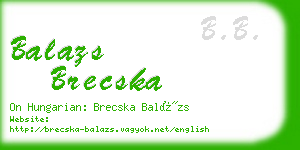 balazs brecska business card